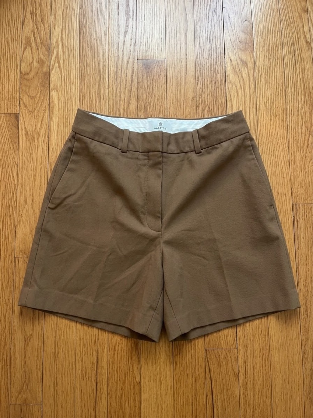 Babaton Brown Tailored High-Rise Shorts Sz 6